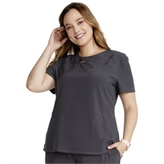 CKA672, Peek-a-Boo Stylized Scrub Top